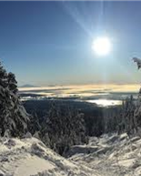 Snowy mountain Scene